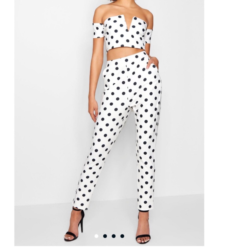Pre-Loved Booho Polka Dot Co-ord set sz 10